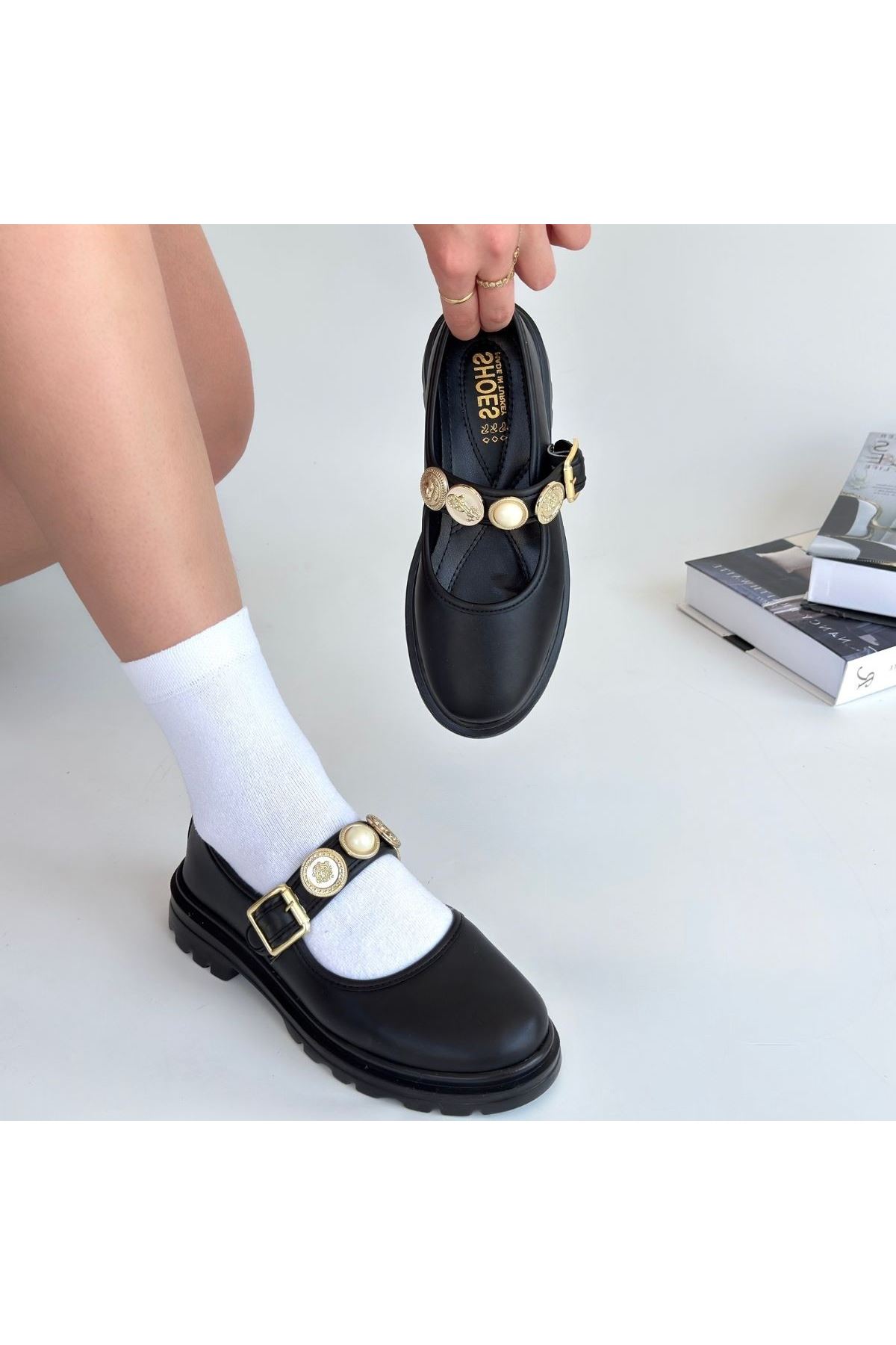 Okira Siyah Cilt Oxford Ayakkabı