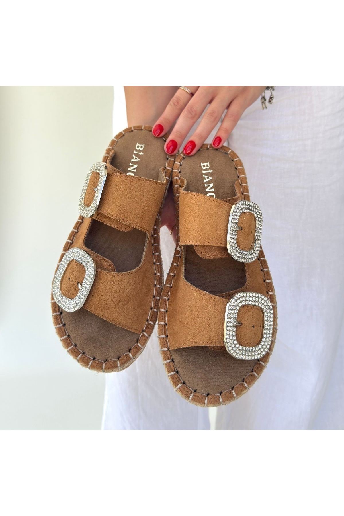 Hertas Vizon Nubuk Tokalı Terlik