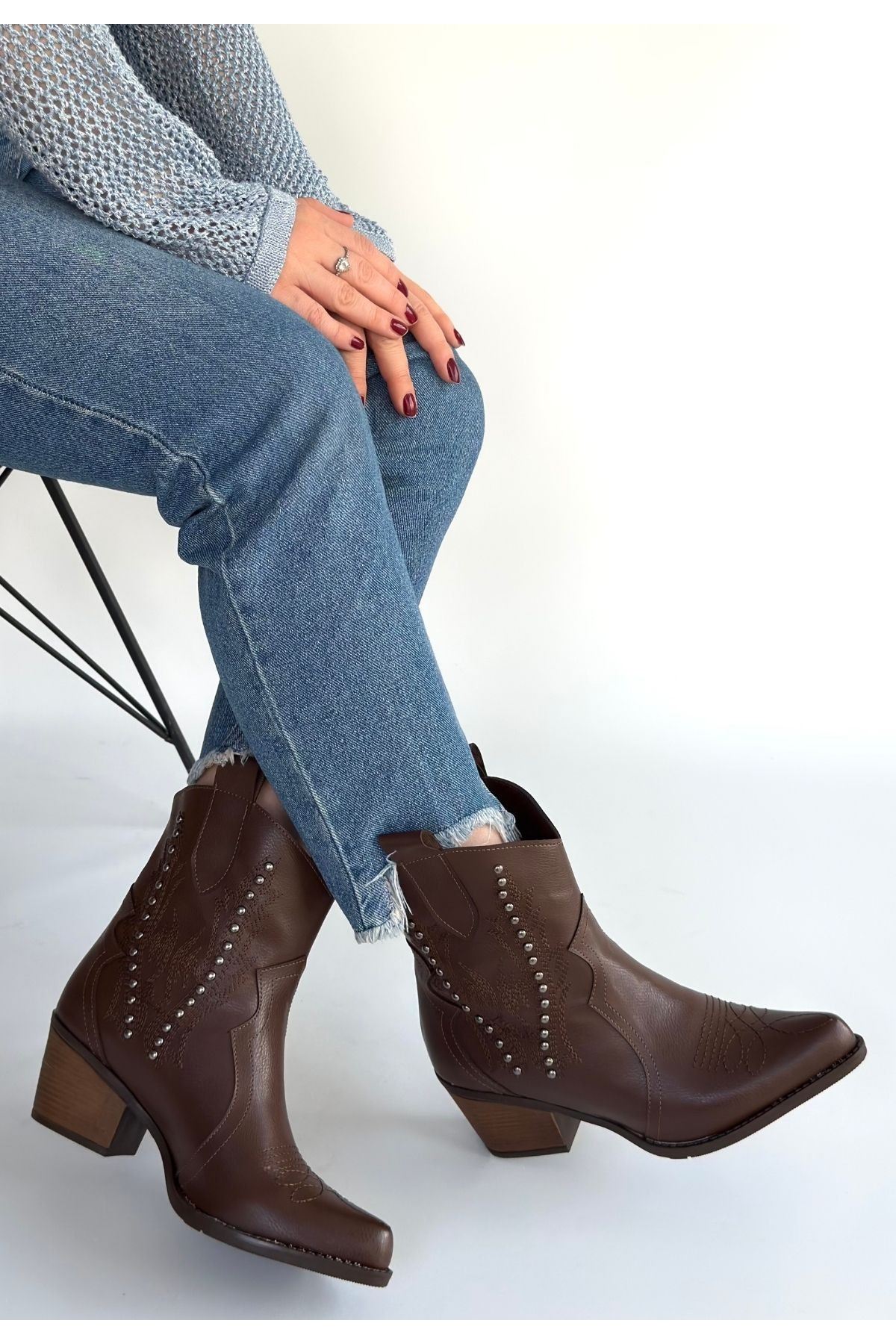 Matin Acı Kahve Cilt Topuklu Bot