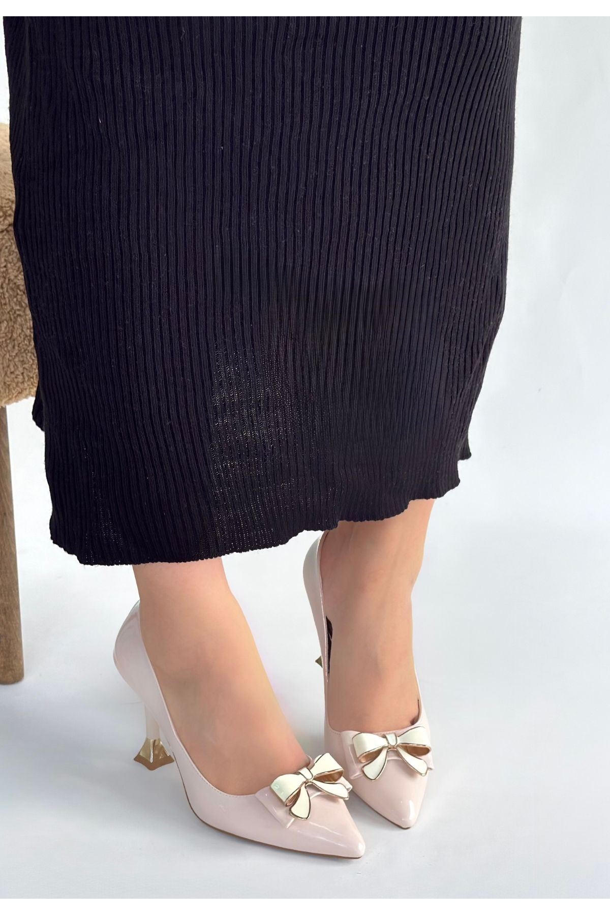 Coby Bej Rugan Topuklu Ayakkabı