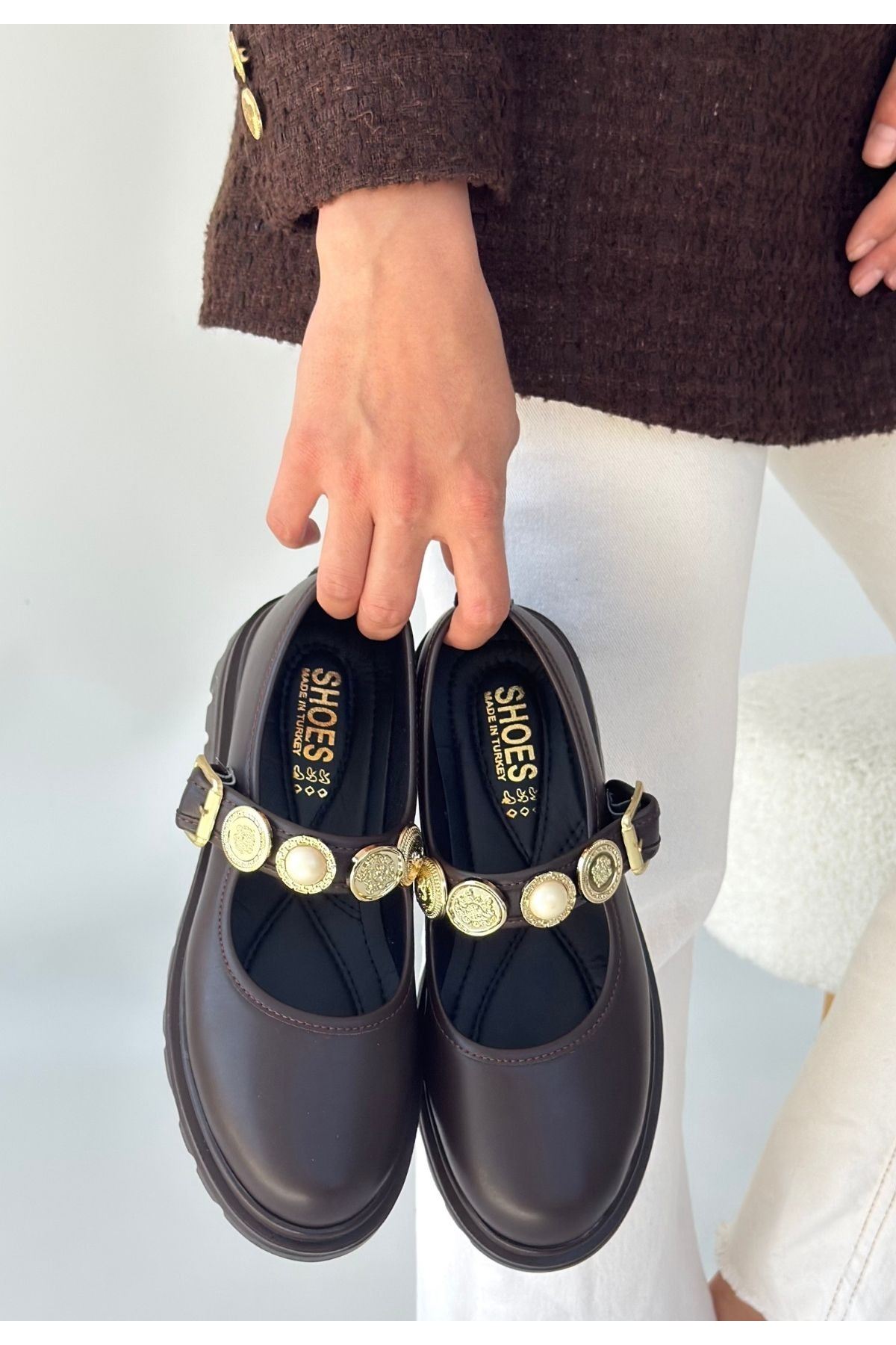 Okira Kahverengi Cilt Oxford Ayakkabı