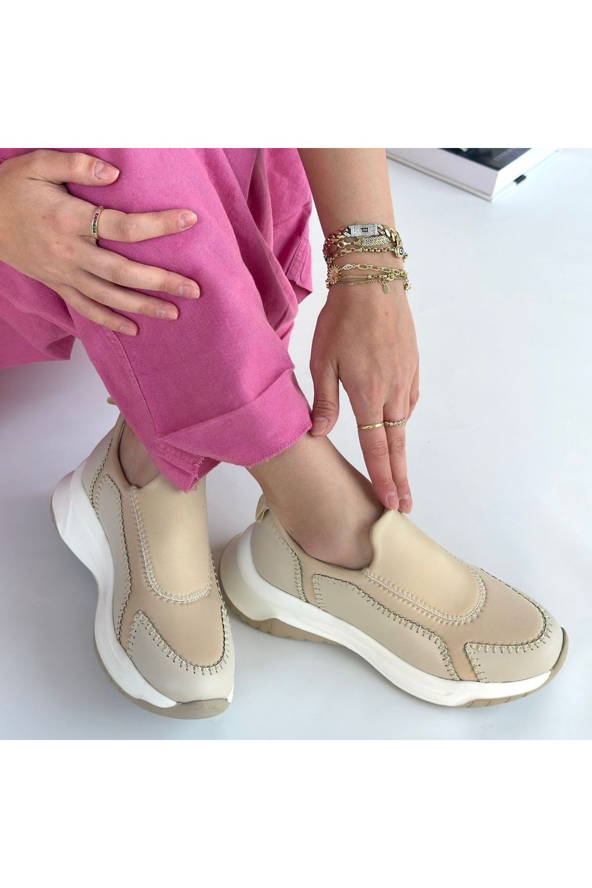 Kendy Bej Cilt Spor Ayakkabı