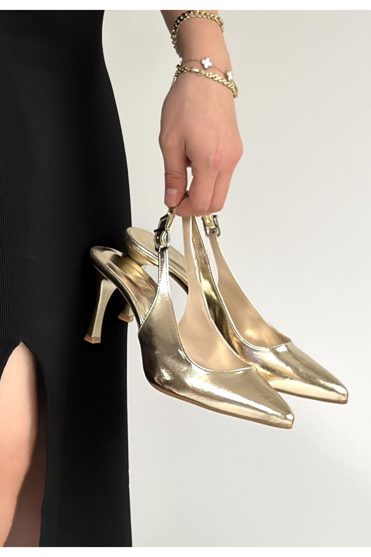 Uster Gold Rugan Topuklu Ayakkabı
