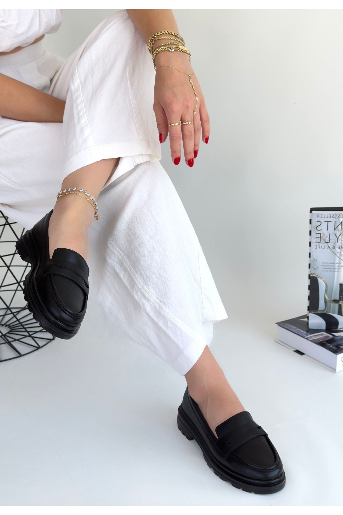 Narli Siyah Cilt Oxford Ayakkabı