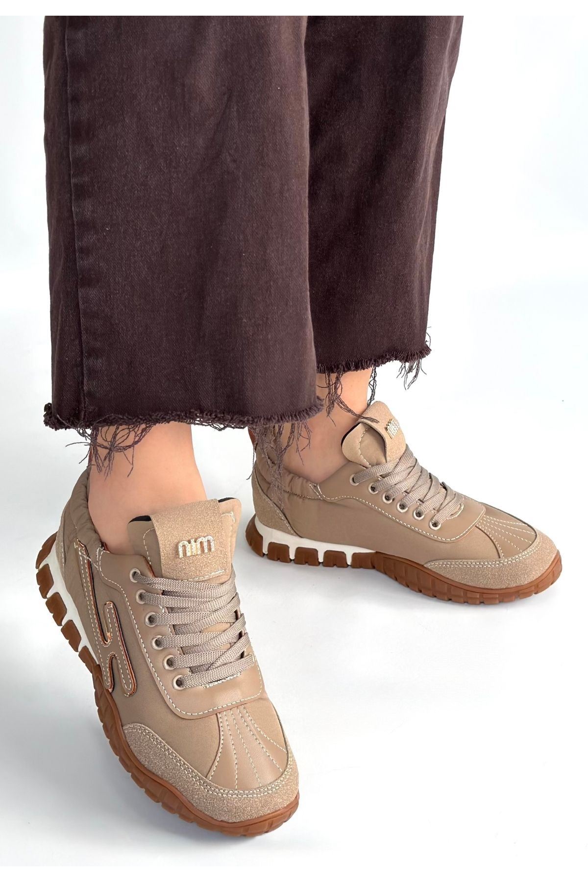 Huer Vizon Nubuk Bağcıklı Spor Ayakkabı