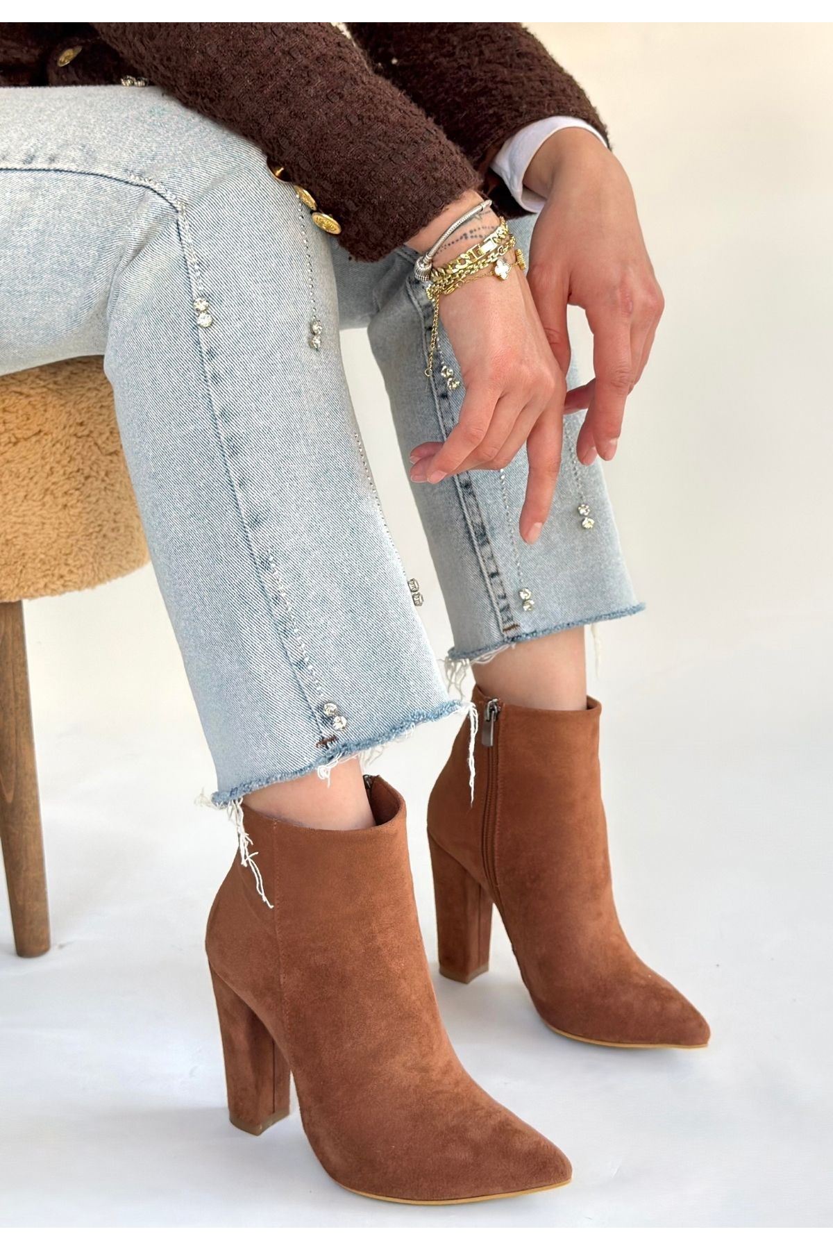 Loora Vizon Süet Topuklu Bot