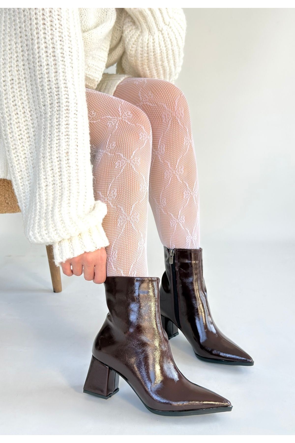 Mosy Bordo Rugan Topuklu Bot