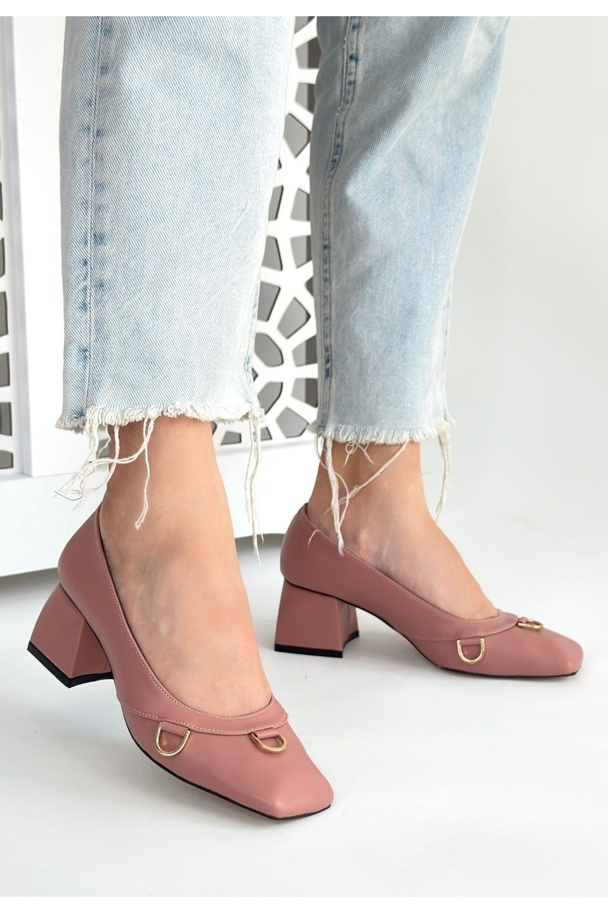 Cande Pudra Cilt Topuklu Ayakkabı