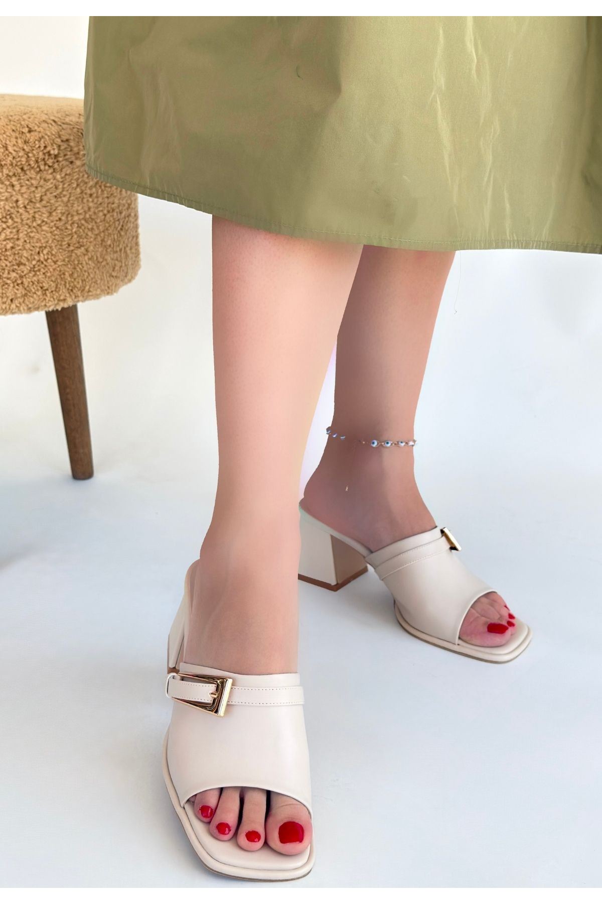 Ziva Bej Cilt Topuklu Terlik