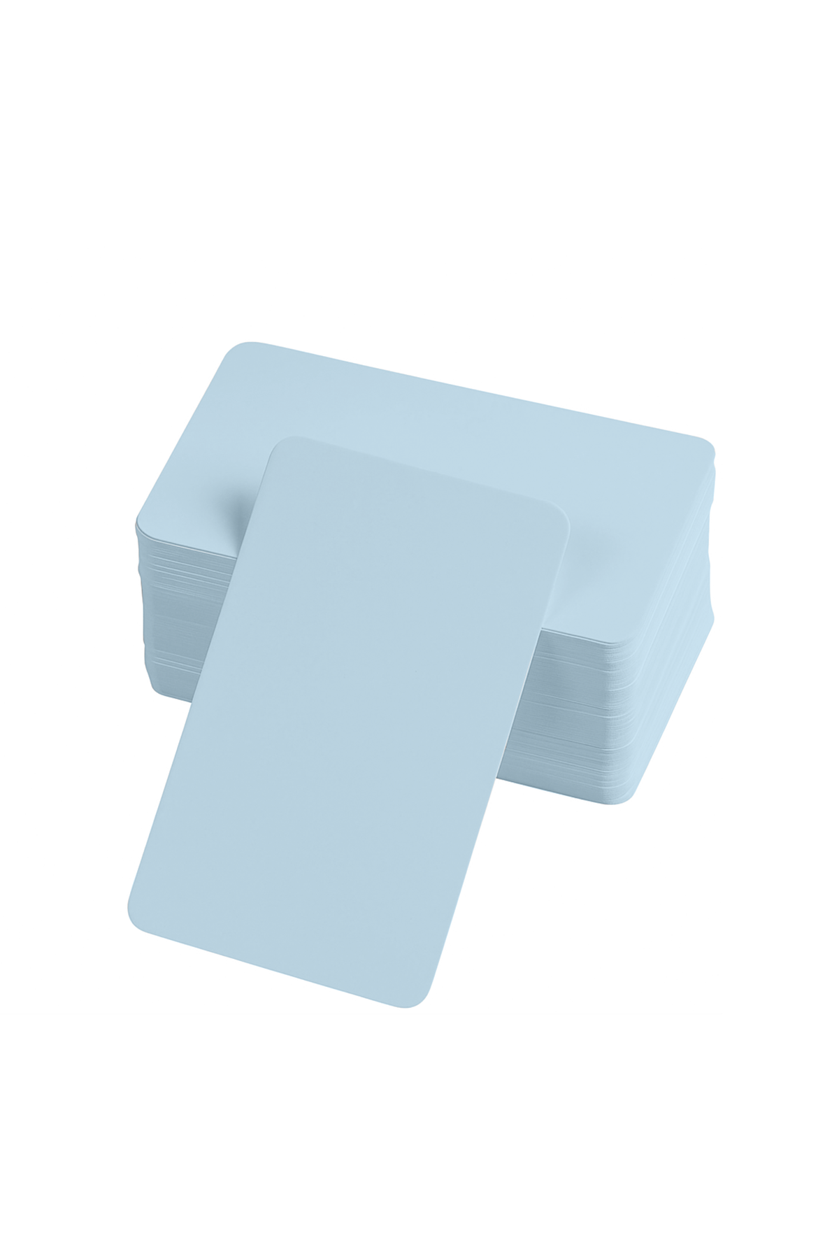 Boş Kelime Kartları 5x8 cm - 50 Adet Oval Kenarlı | Tabu &amp; Not Kartları - Mavi