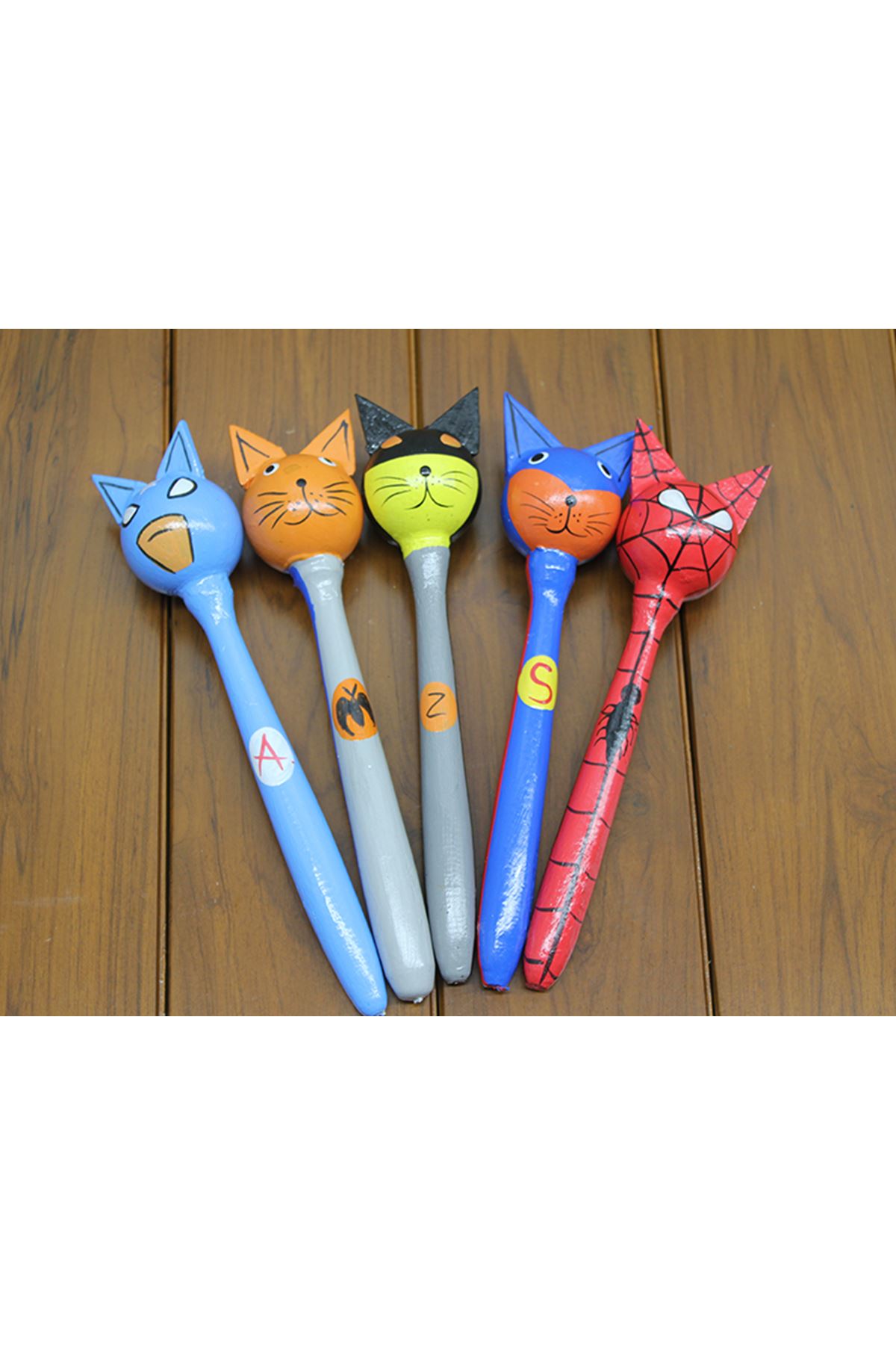 Ahşap 5'li Marakas Seti Model 1