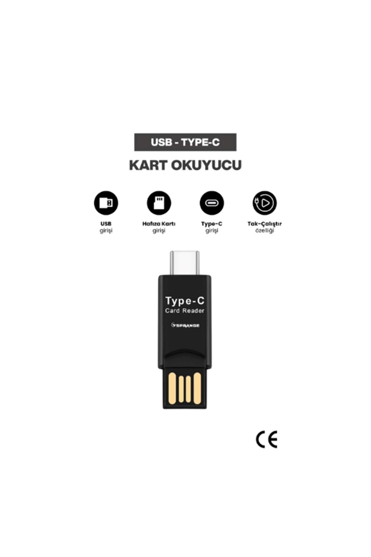 USB To Type-C Kart Okuyucu