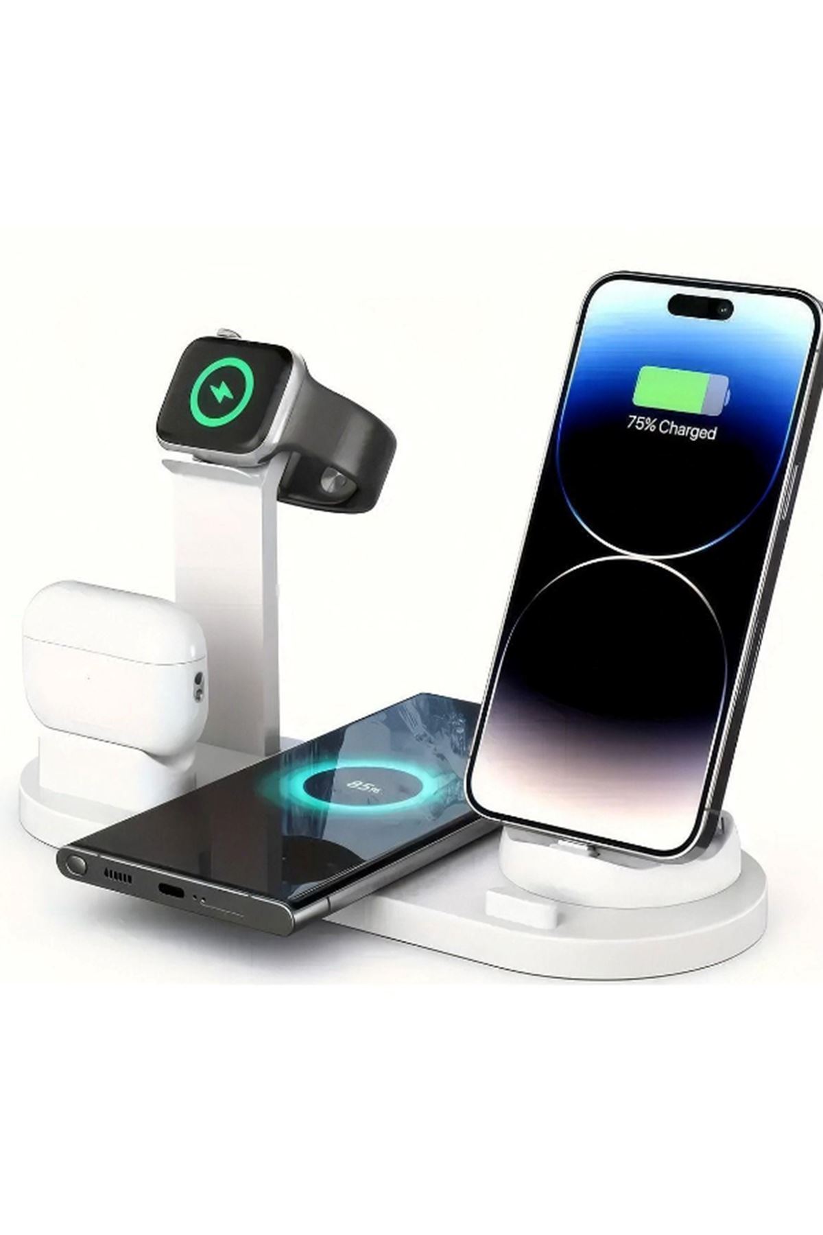 Çok İşlevli Şarj İstasyonu Beyaz Renk