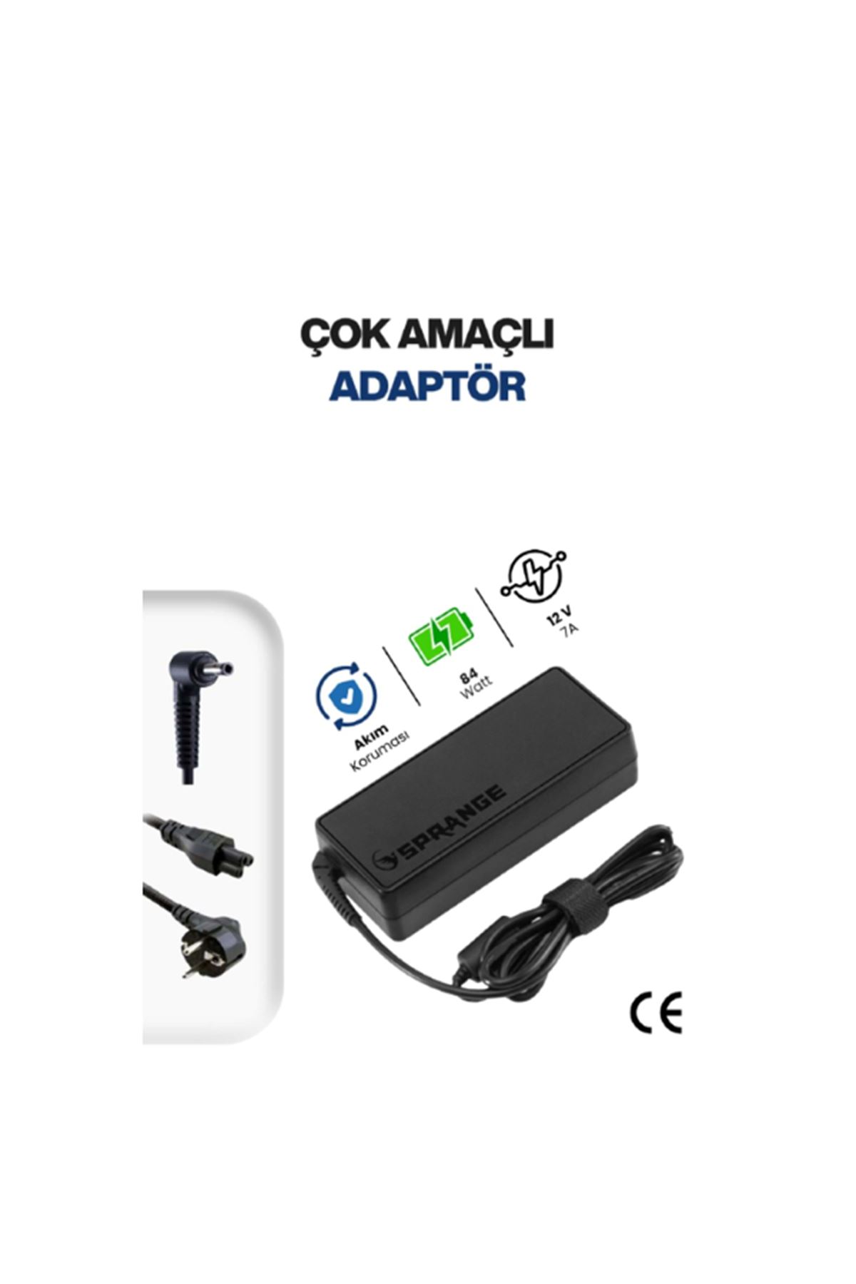12V 7A 5.5 * 2.5mm 84W Led ve Modem Adaptörü