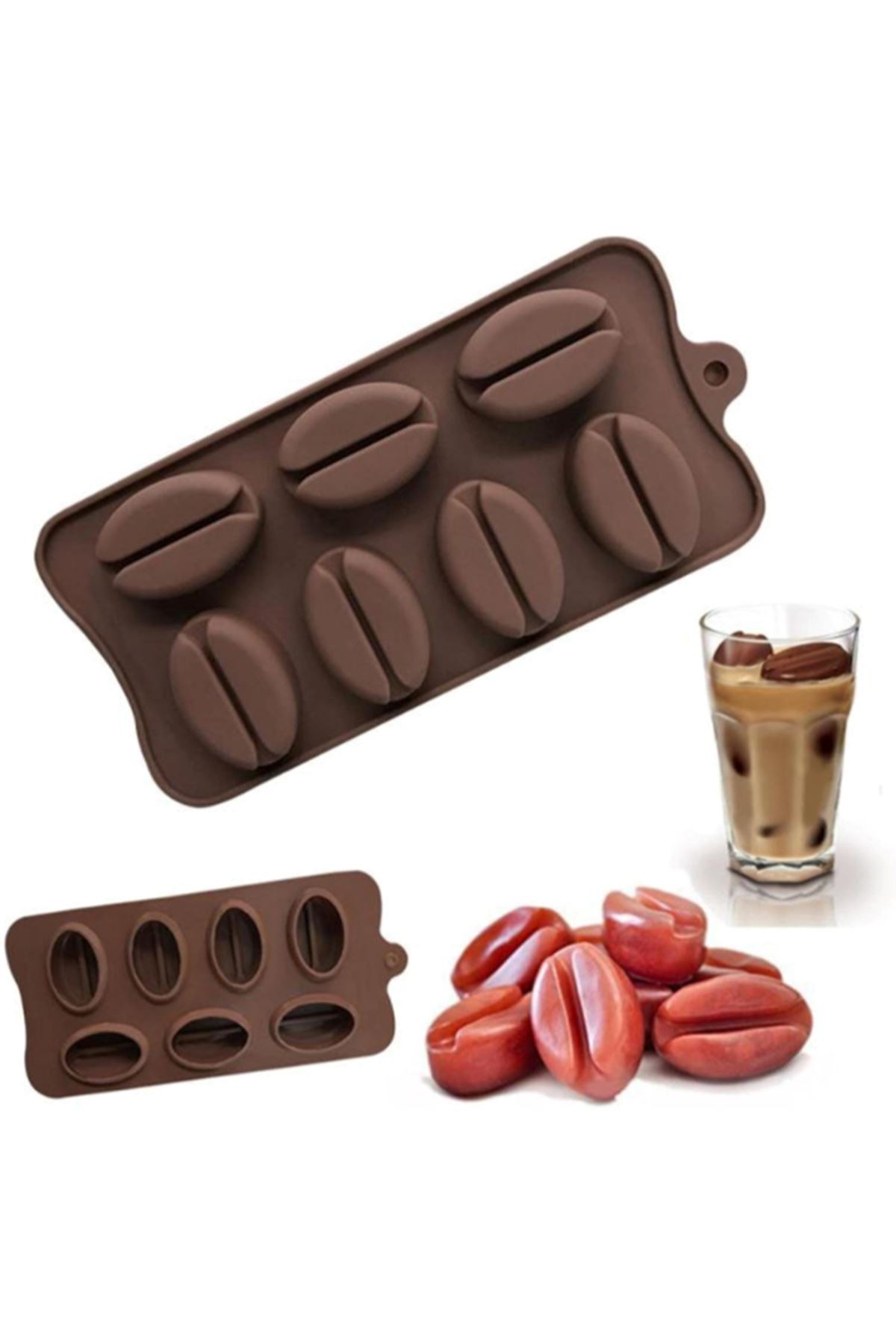 Kahve Çekirdeği Şekilli Silikon Kalıp