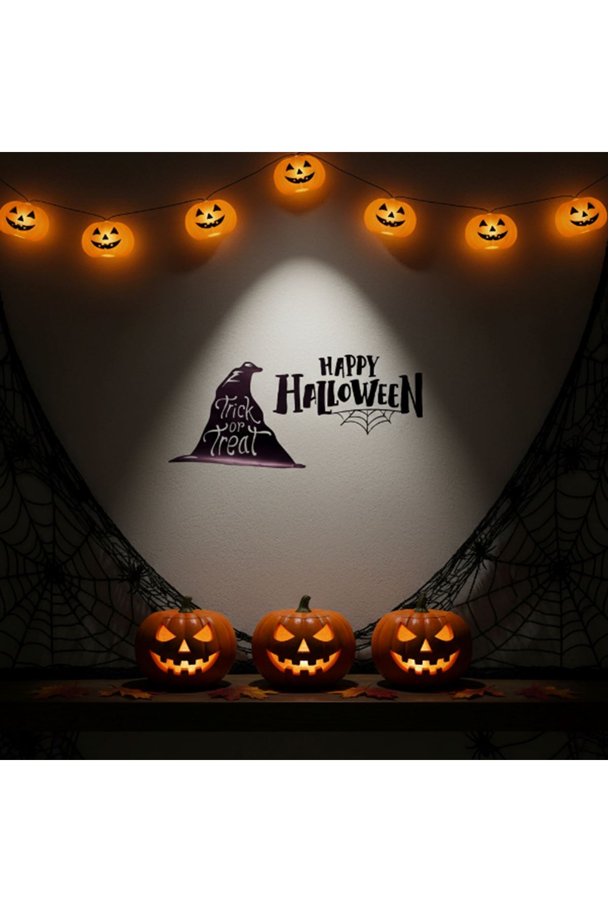 Happy Halloween Temalı Duvar Stickerı