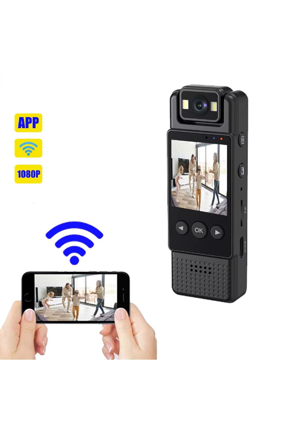 Mini Taşınabilir Vücut Vlog Kamerası