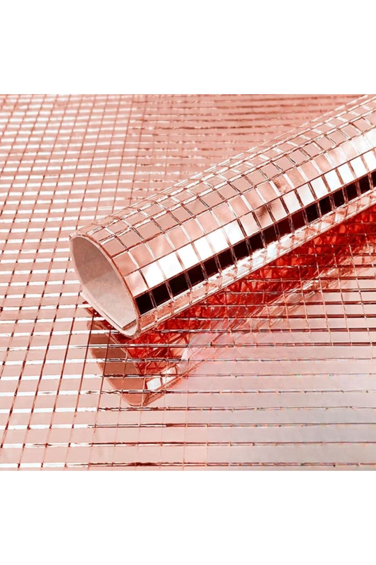 Kendinden Yapışkanlı Aynalı Kare Bronz Sticker 30x30 Cm