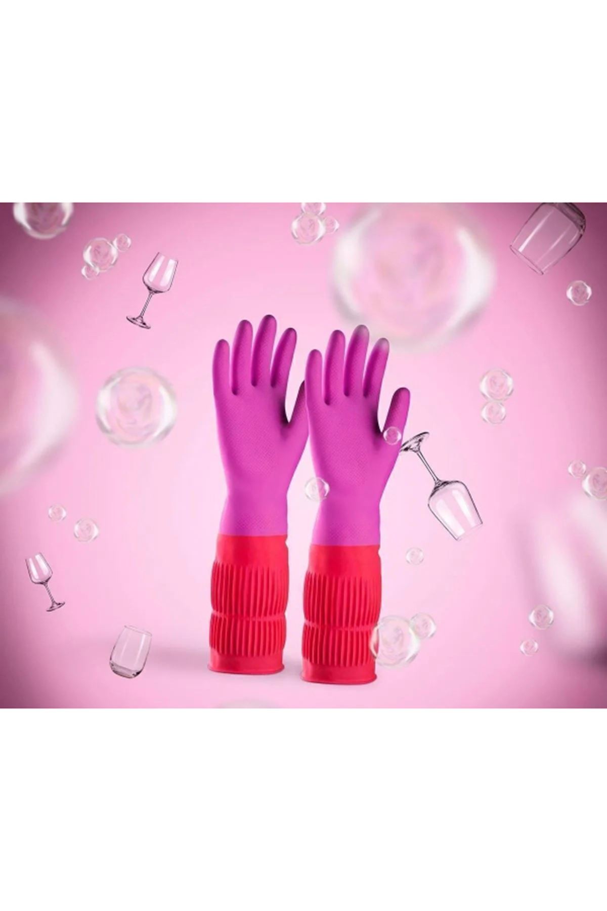Uzun Konç Bulaşık Eldiveni M Beden