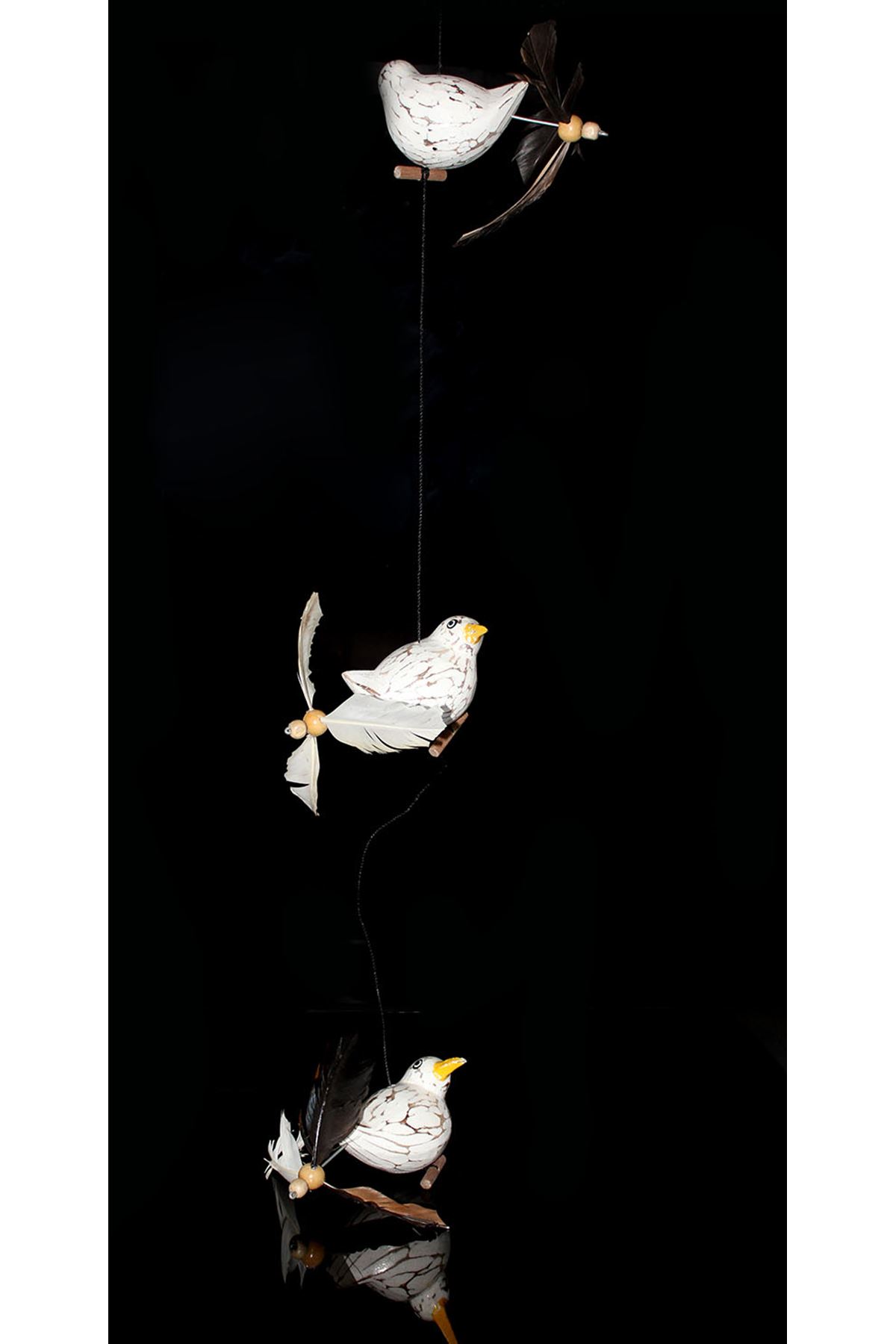 Ahşap Hayvan Figürlü Rüzgar Çanı Model 1