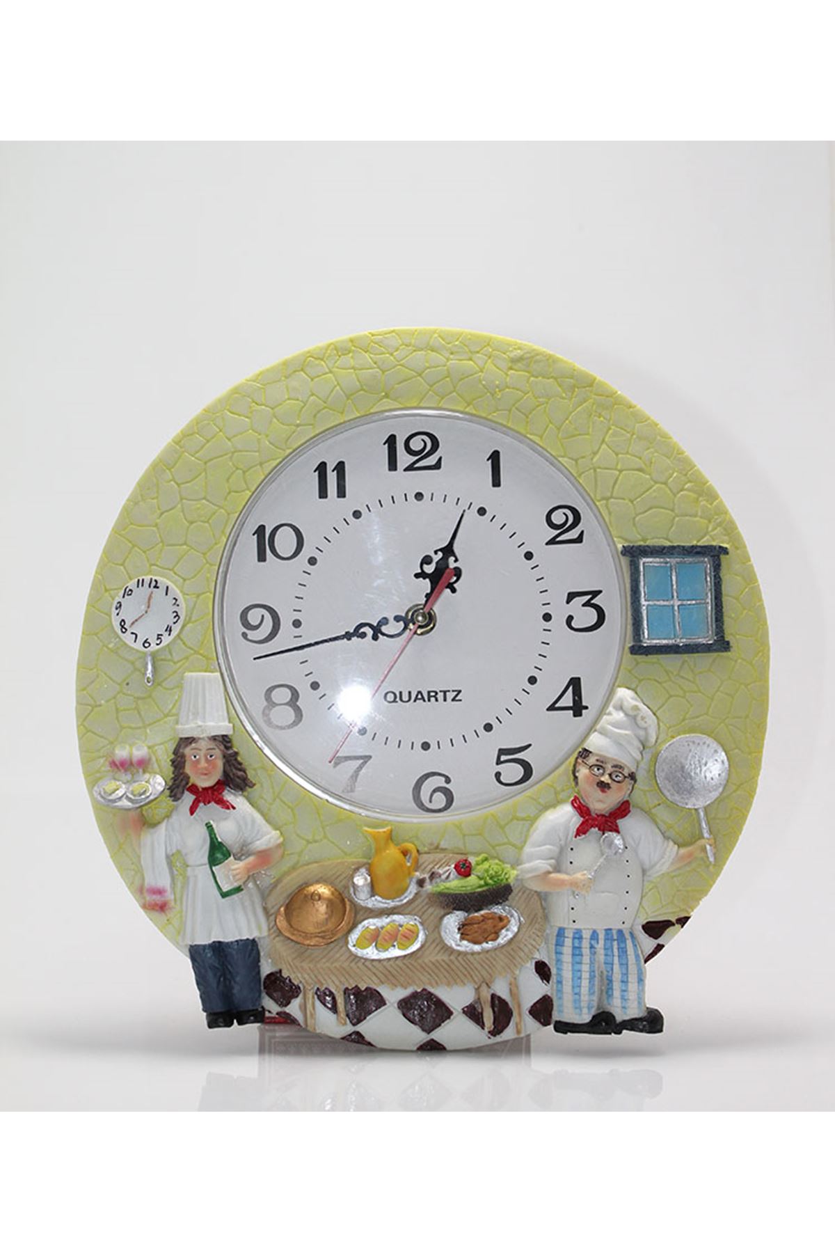 Aşçı Tasarımlı Polyester Duvar Saati Model 4