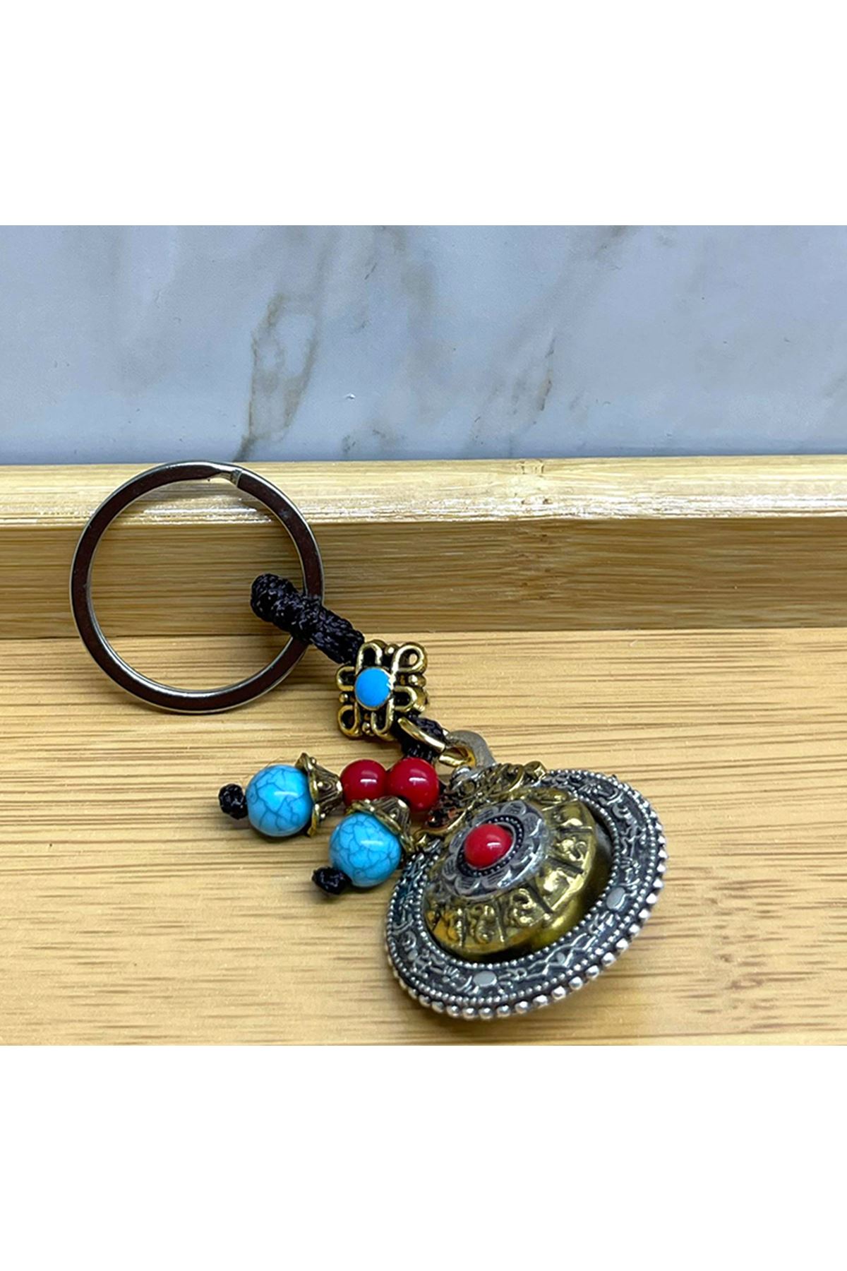 Mantra Çarkı Şans Anahtarlık