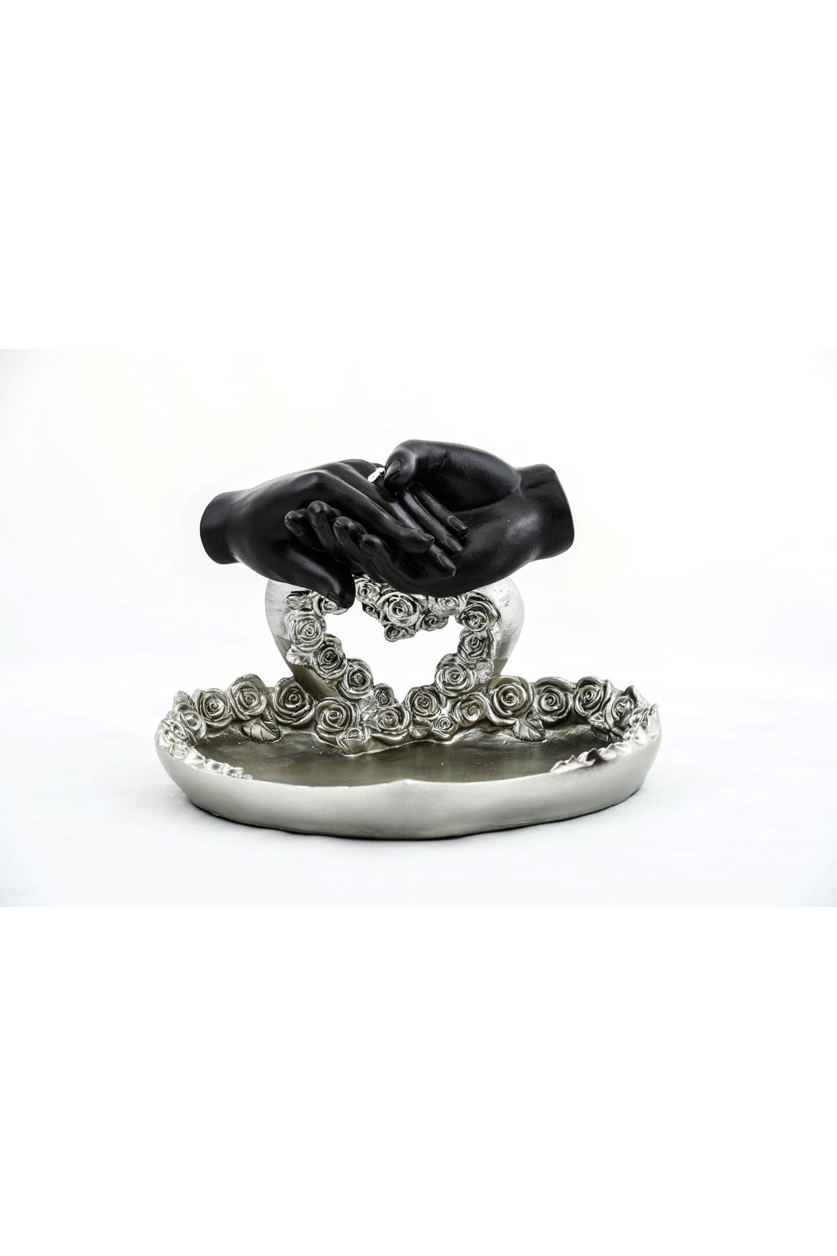 Özel Tasarım Kalpli Polyester Sunum Tepsisi