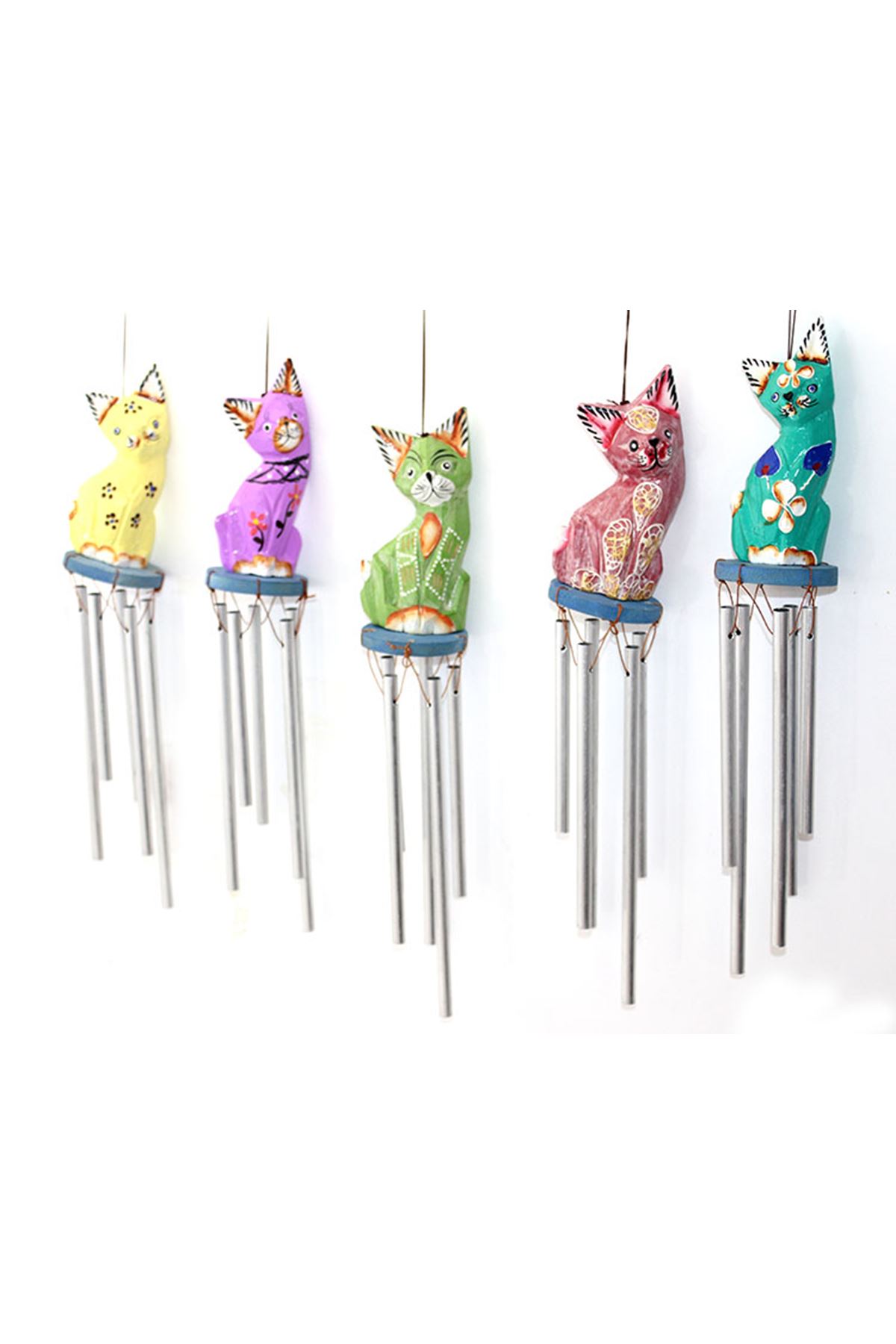 Üstü Ahşap Altı Metal Rüzgar Çanı