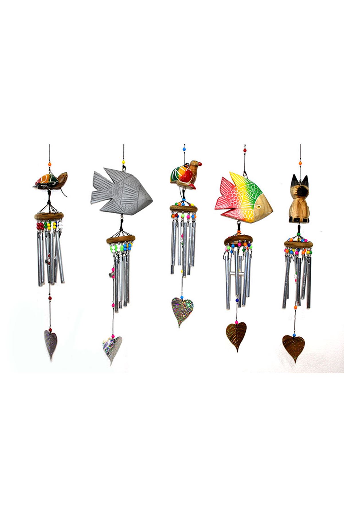 Üstü Ahşap Altı Metalli Rüzgar Çanı