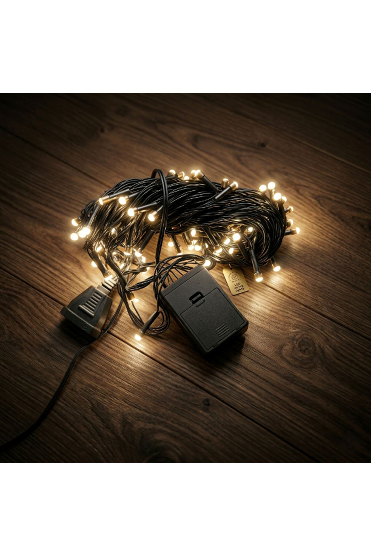 10m 100 LED Damla Uçlu Gün Işığı Siyah Kablo