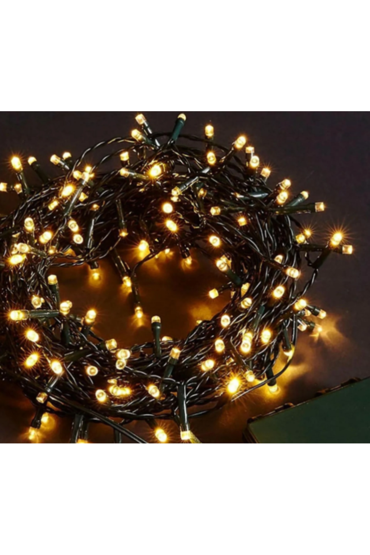 10m 100 Led Boncuk Lamba Gün Işığı Siyah Kablo