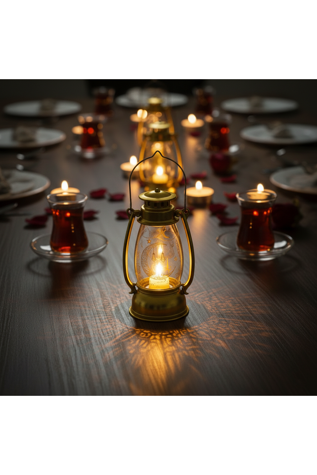 Ramazan Temalı Gold Gaz Lambası LED Işık