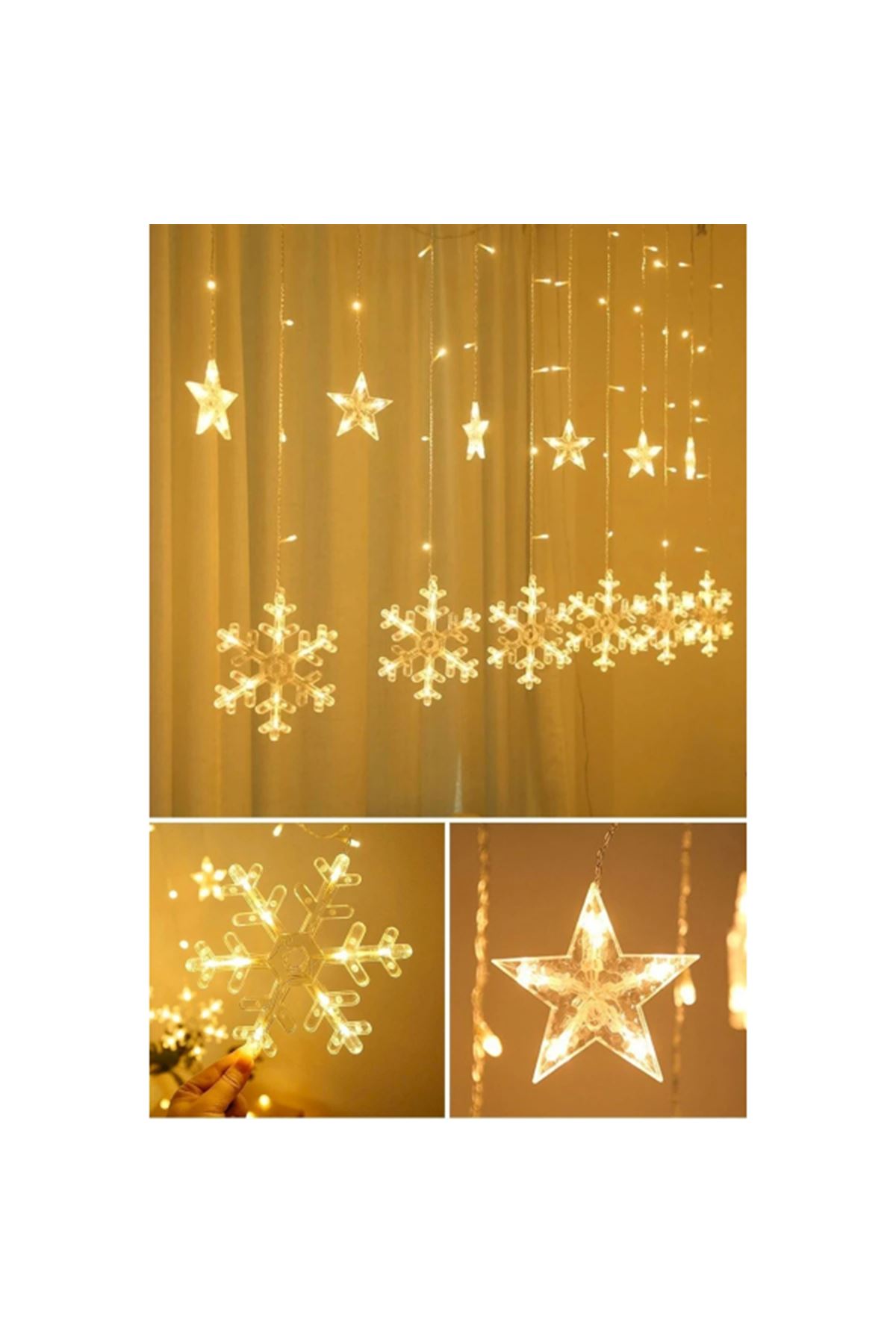 Kar Tanesi Perde LED