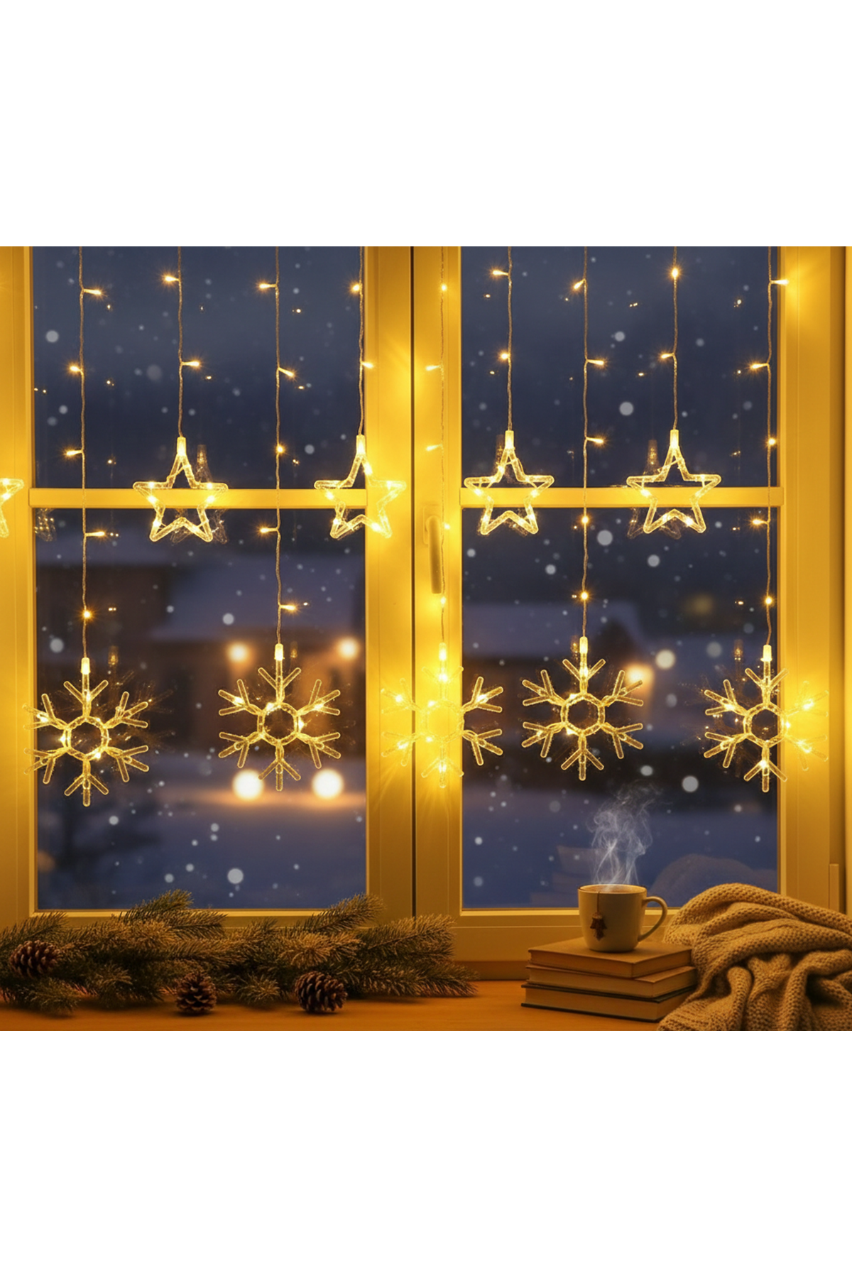 Kar Tanesi Perde Led