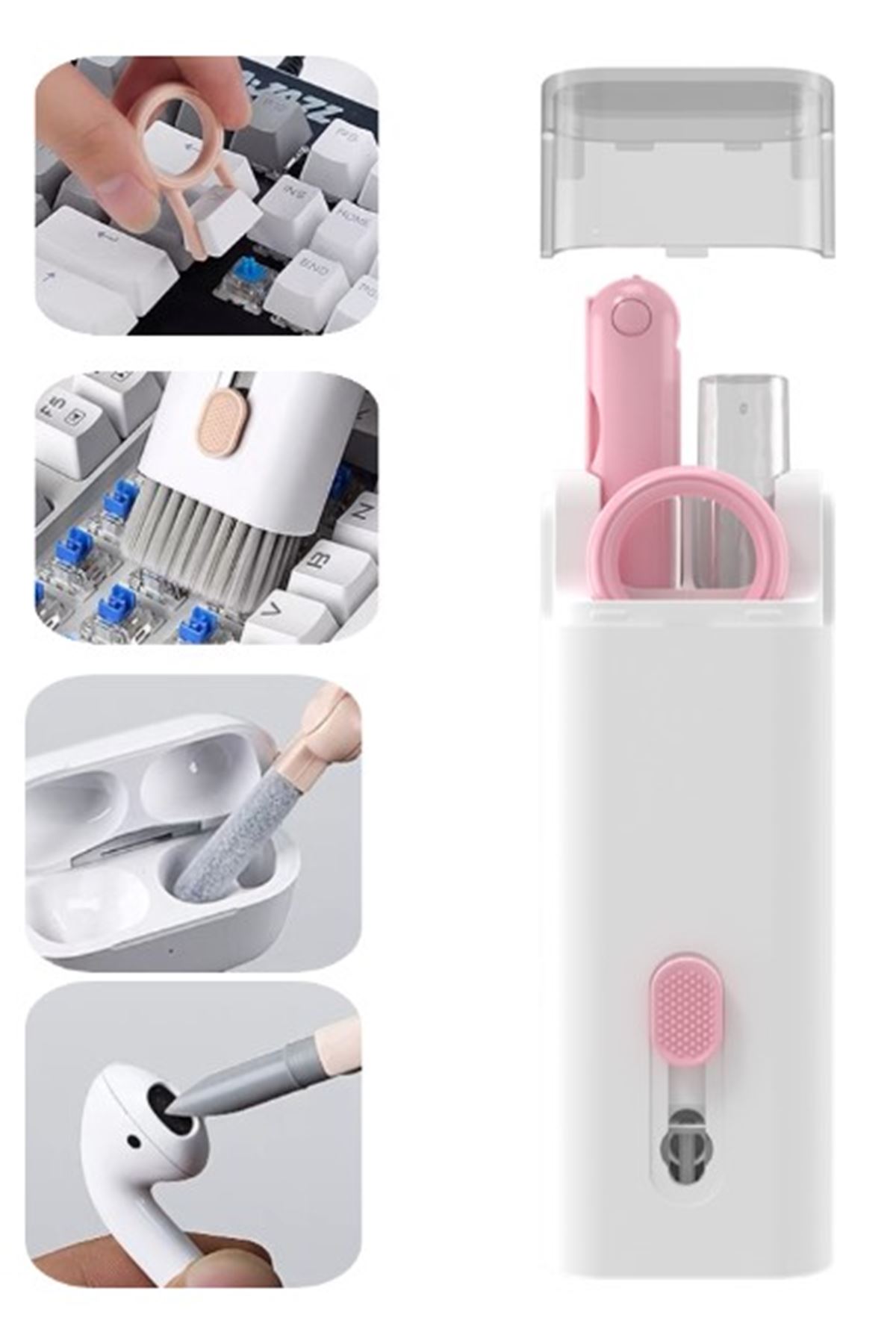 ÇOK FONKSIYONLU 7 IN 1 AIRPODS KLAVYE EKRAN KULAKLIK TEMIZLEME KITI