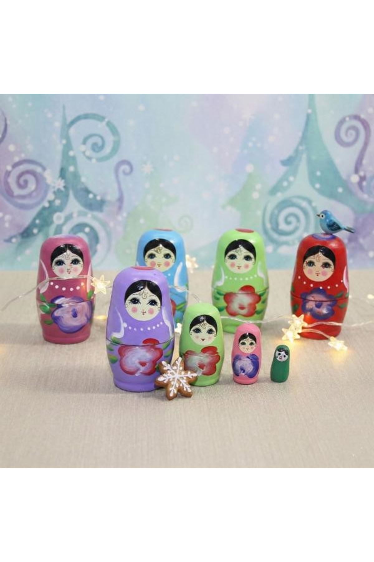 4'lü Ahşap Matruşka