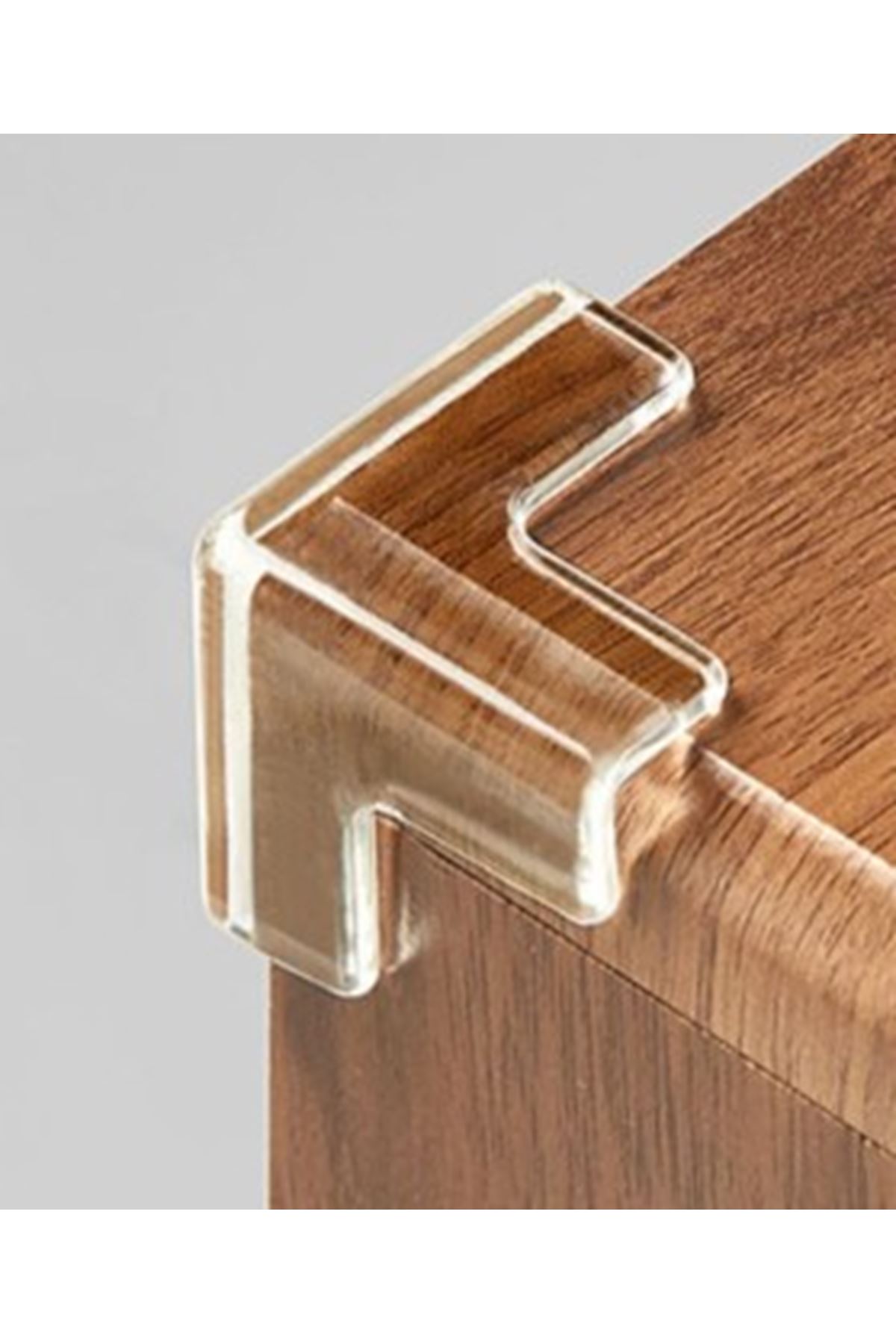 8'li Set Silikon Şeffaf Masa Kenarı Koruma Aparatı