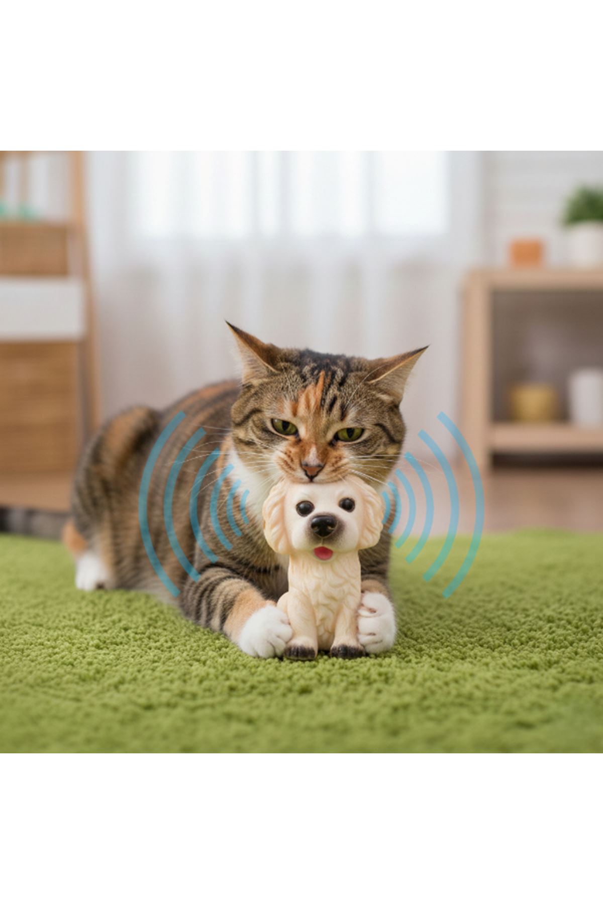 Evcil Hayvan Sesli Köpek Şeklinde Plastik Oyuncak