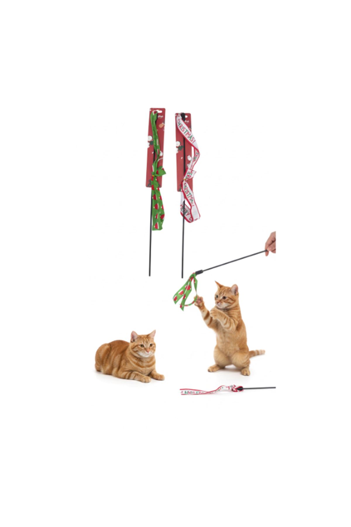 Yılbaşı Temalı Kedi Oyun Oltası