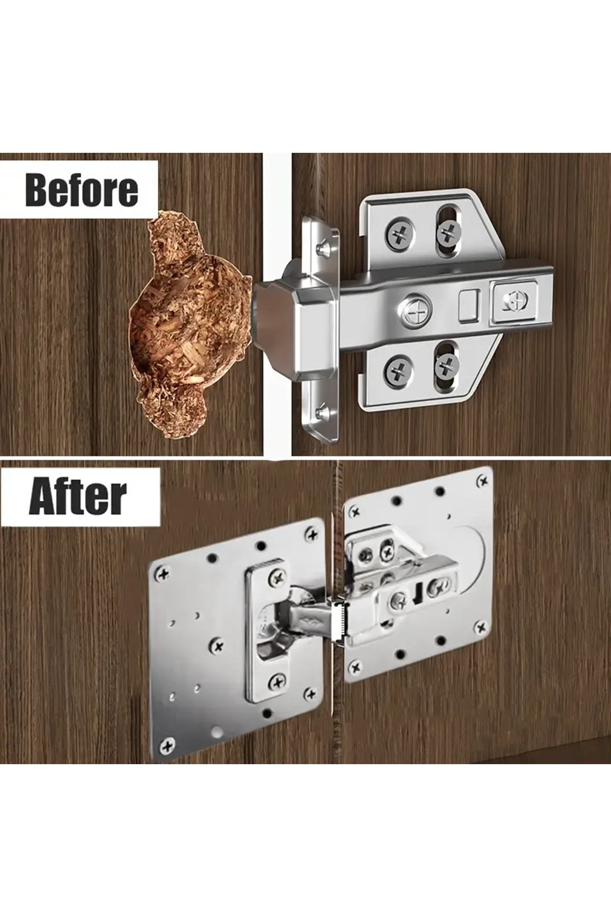 Paslanmaz Çelik Menteşe Onarım Plakası