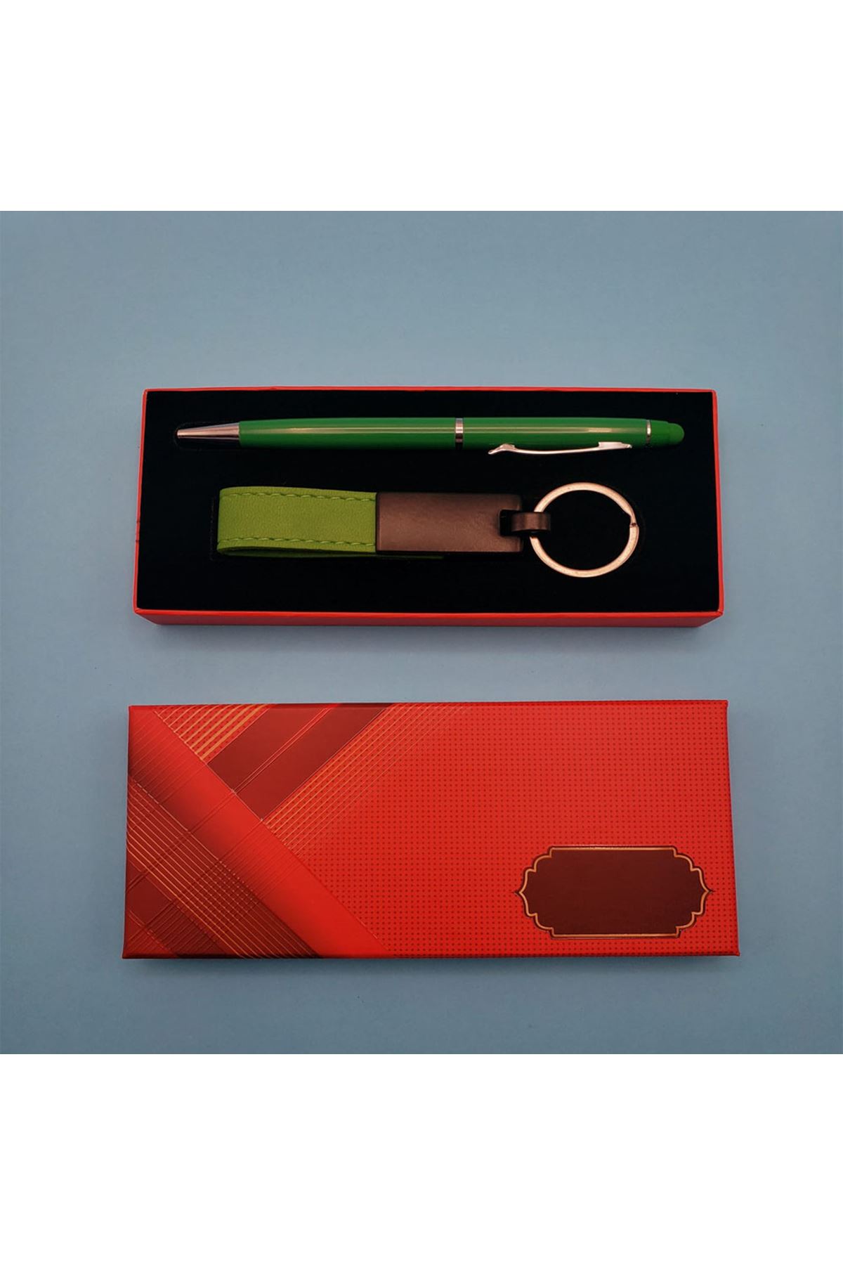 Yeşil Kalem ve Anahtarlık Seti