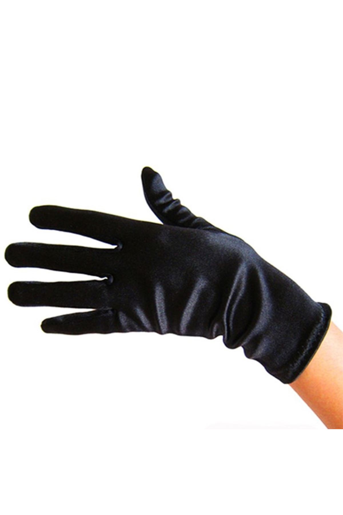 Siyah Renk Kısa Dans Gösteri Eldiveni