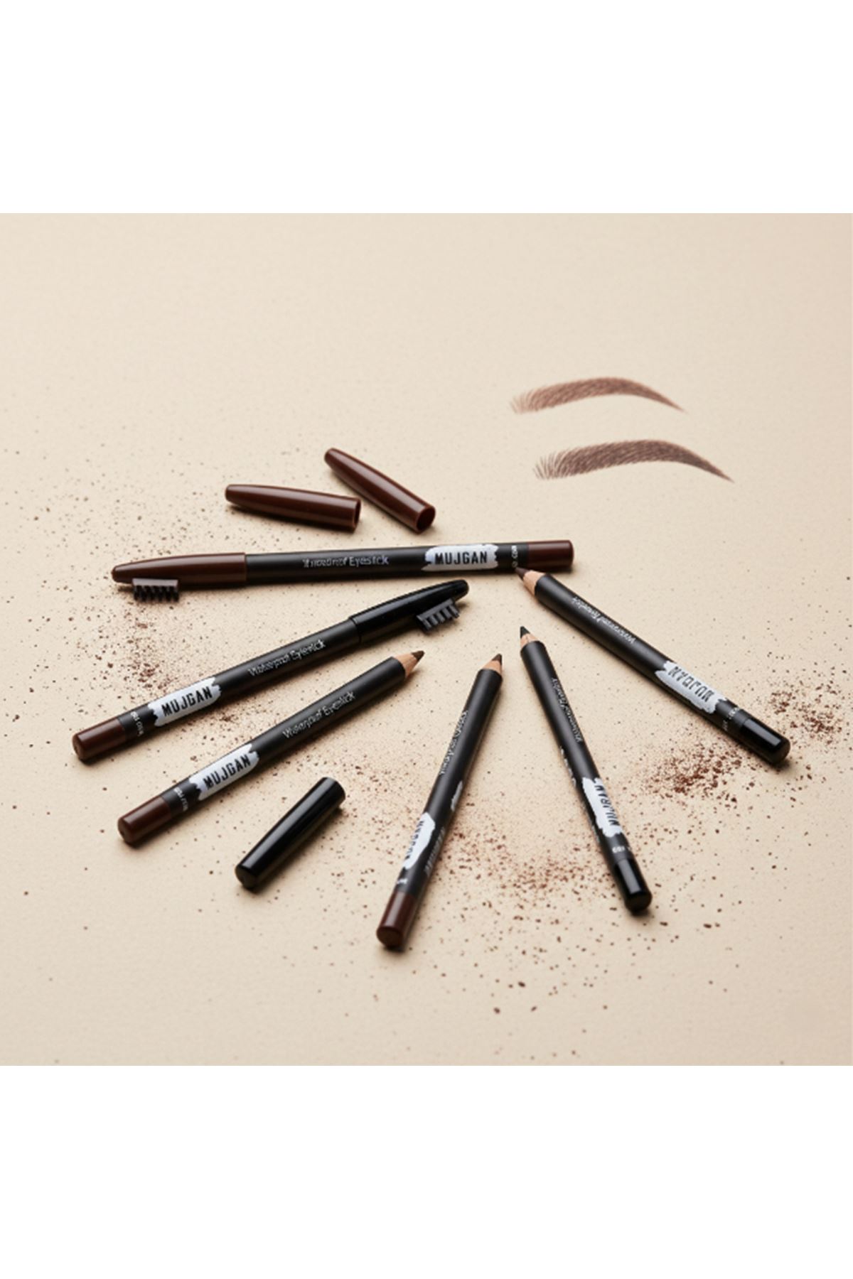3'lü Fırçalı Kaş Kalemi Seti
