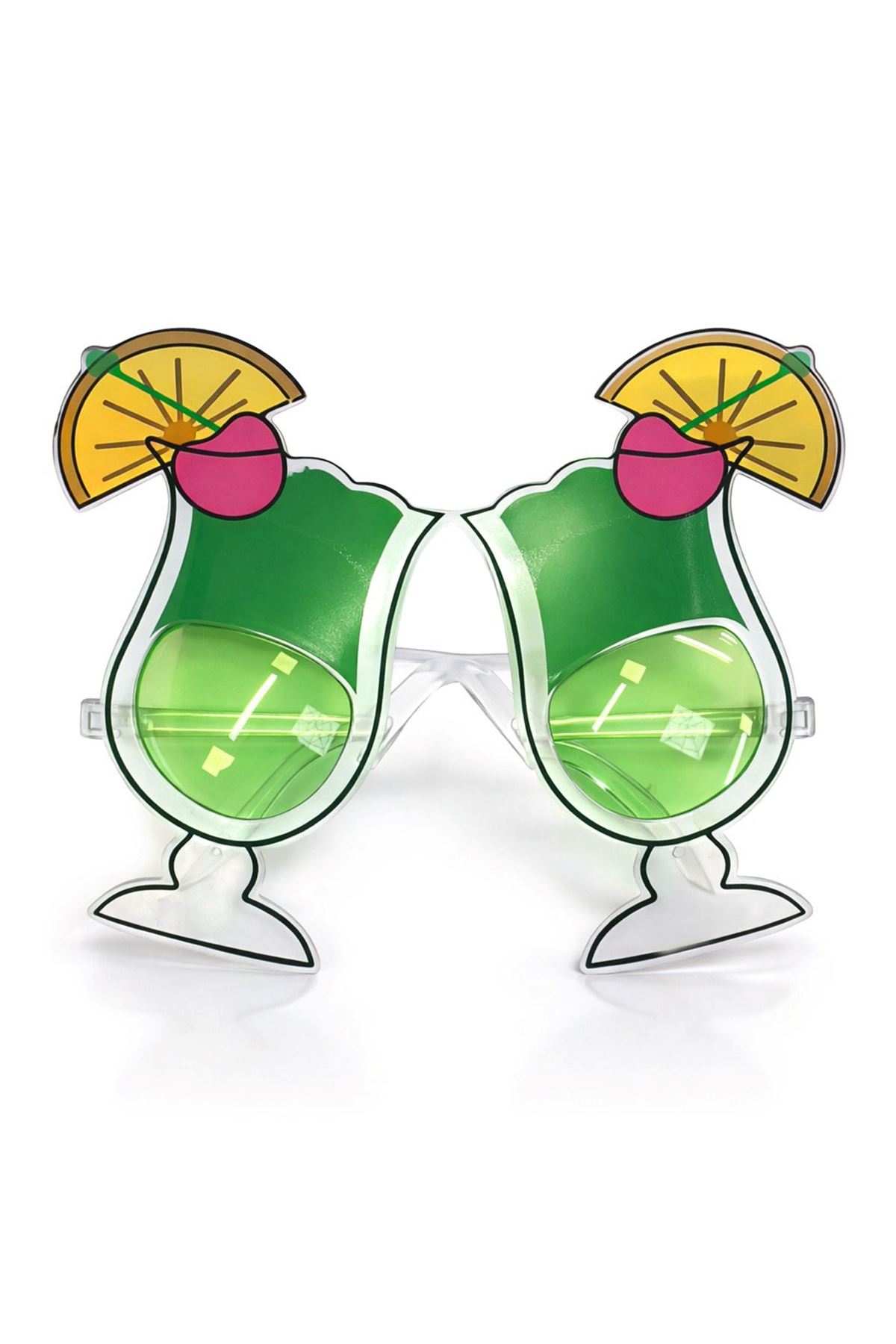 Yeşil Kokteyl Bardak Parti Gözlüğü