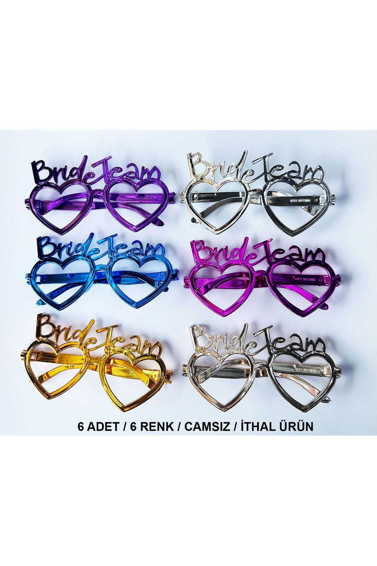 Kalpli Bride Team Gözlük Seti 6 Renk