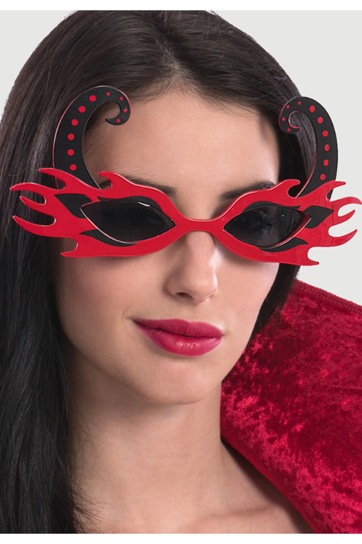 Kırmızı Alevli Parti Gözlüğü