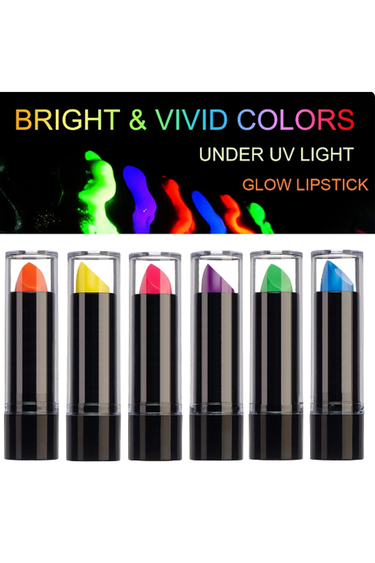 Karanlıkta Parlayan Neon Ruj Seti