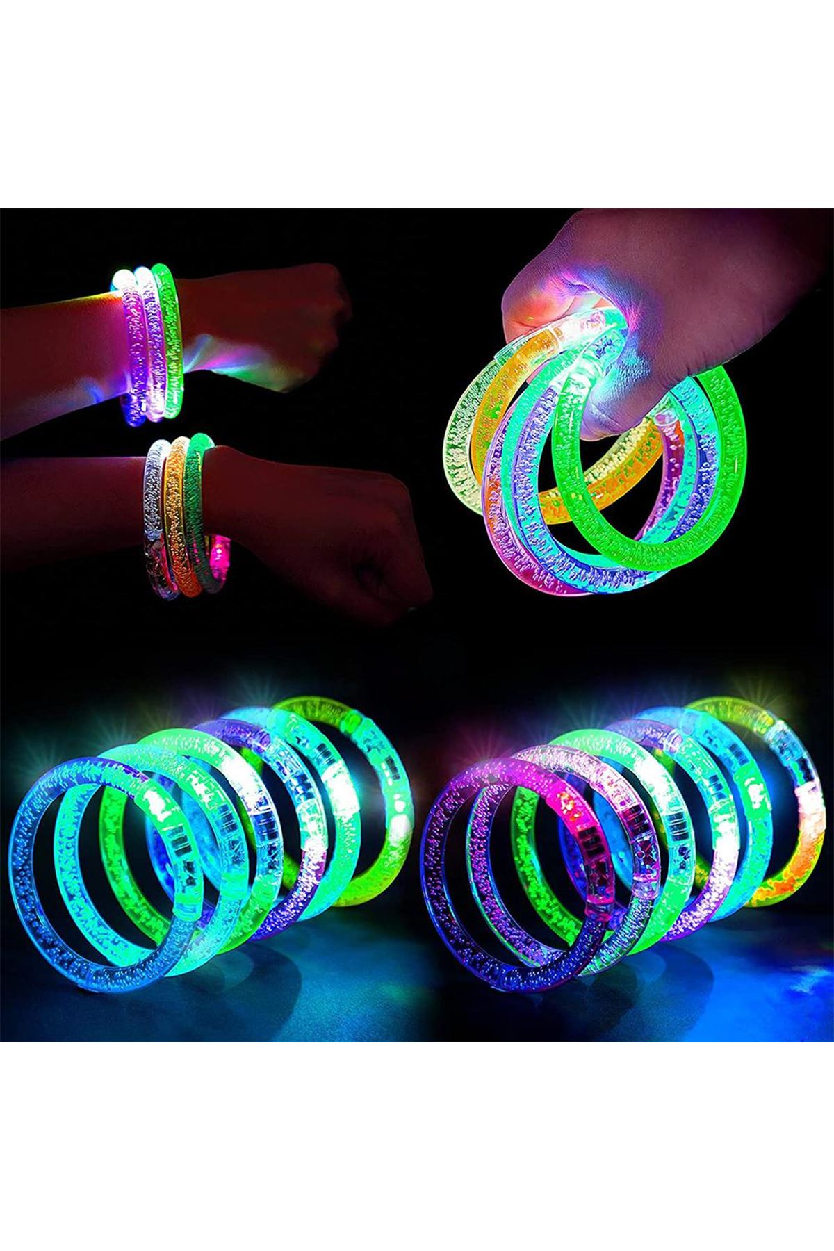 LED Işıklı Pilli Parti Bilekliği