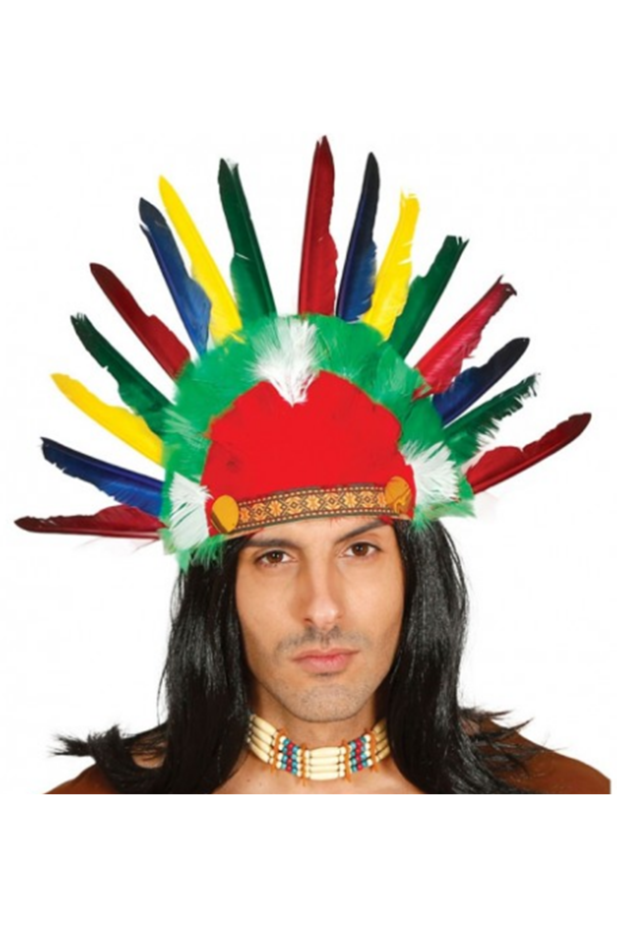 Renkli Kızılderili Başlığı Şapkası