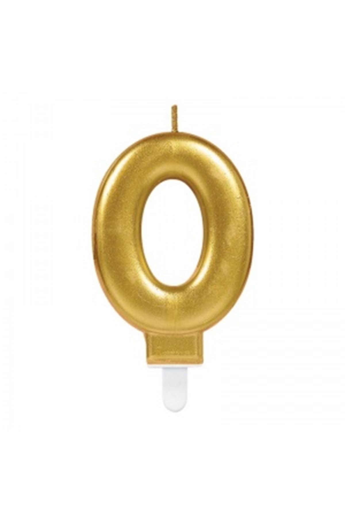 0 Rakamı Mum Gold Renk